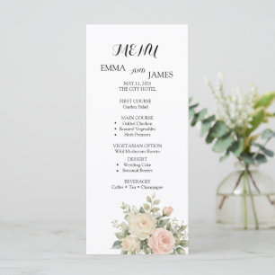 Programa de Casamento com Aquarela Elegante de Euc