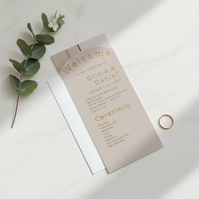 Programa de Casamento com Arco Luxuoso Moderno | B (Criador carregado)