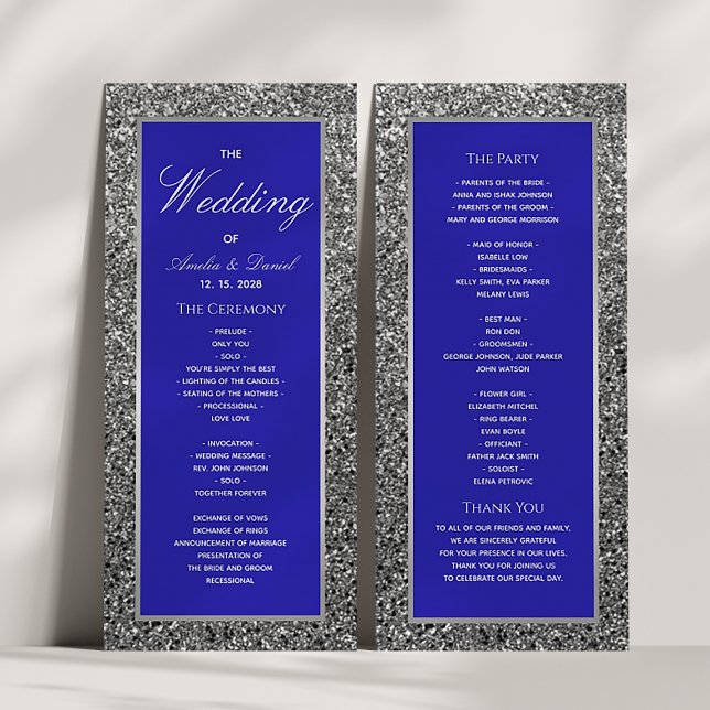 Programa de Casamento com Brilho Prateado (Criador carregado)