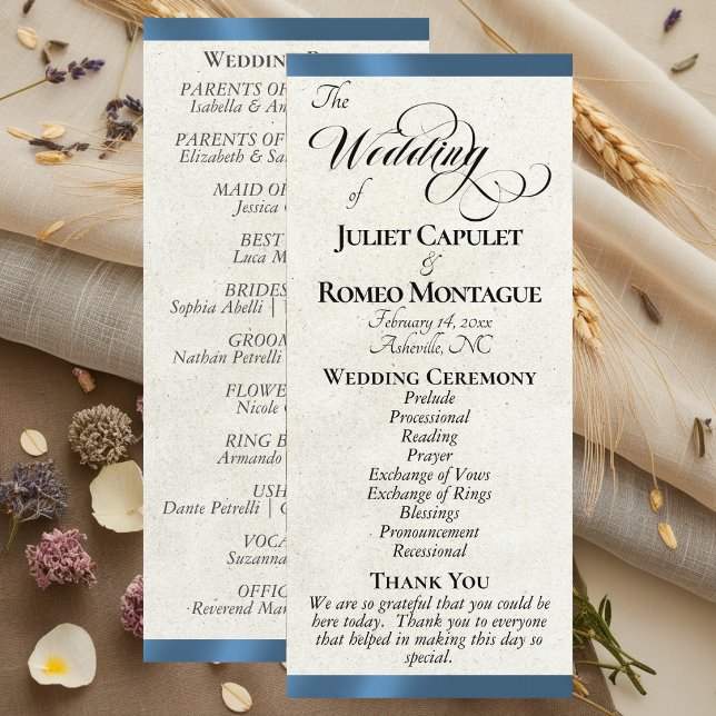 Programa de Casamento com Fita Azul (Criador carregado)