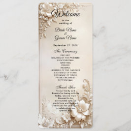 Programa de Casamento com Flores de Marfim