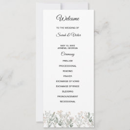 Programa de Casamento com Flores Silvestres da Flo