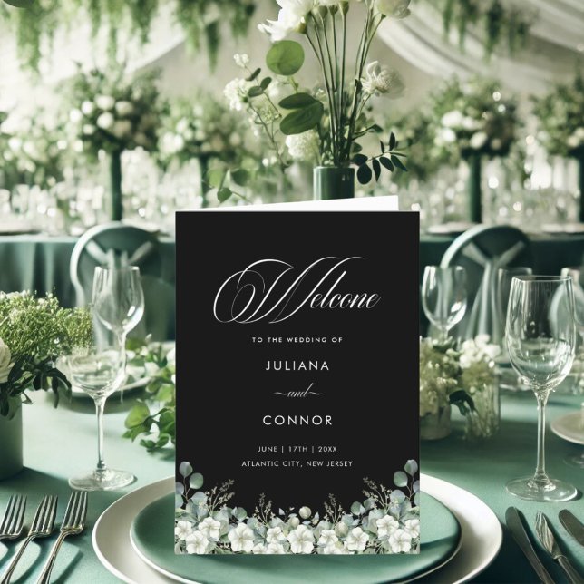 Programa de Casamento com Folhagem Esmeralda Moder (Criador carregado)