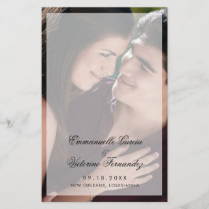 Programa de Casamento com Foto Moderno e Elegante