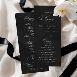 Programa de Casamento com Impressão Black Velvet (