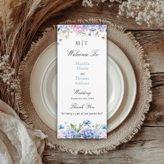 Programa de Casamento com Monograma de Hortênsia R