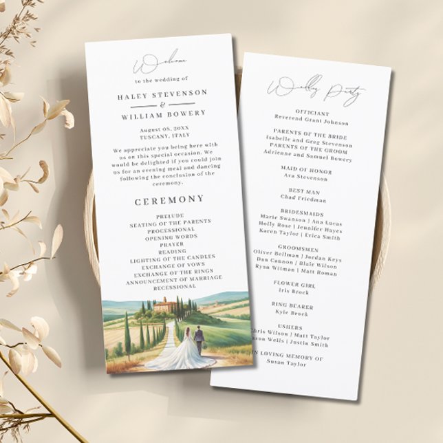 Programa de Casamento com Paisagem de Tuscana em A (Criador carregado)