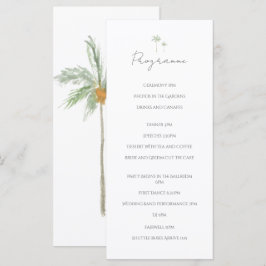 Programa de Casamento com Palmeira em Aquarela Min