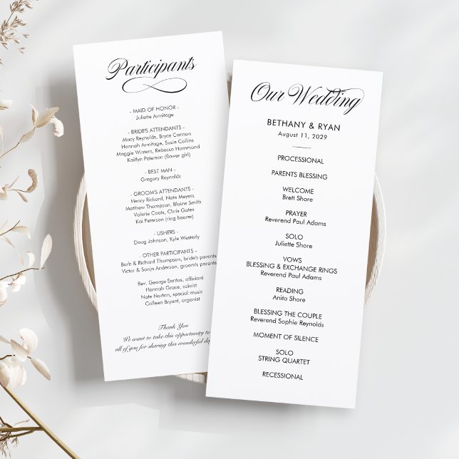 Programa de Casamento com Roteiro Elegante (Criador carregado)