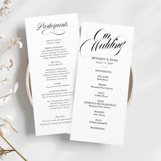 Programa de Casamento com Roteiro Elegante (Criador carregado)