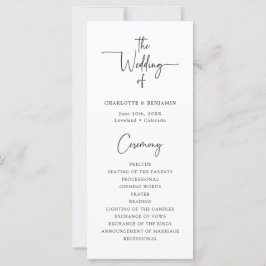 Programa de Casamento com Roteiro Simples