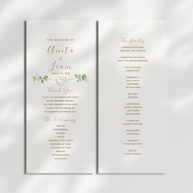 Programa de Casamento com Vegetação Neutra e Elega (Criador carregado)