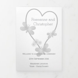 Programa de Casamento Coração de Prata Borboletas