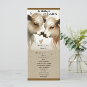 Programa de Casamento Country Creme Marrom Amor Va