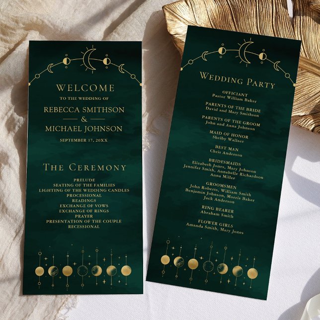Programa de Casamento Crescente Dourado Esmeralda  (Criador carregado)