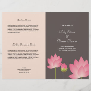 Programa de casamento da cinza moderna de flor ros
