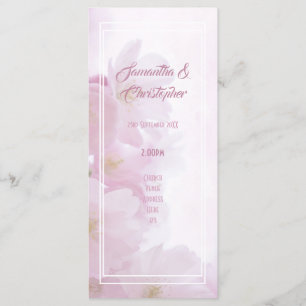 Programa de casamento da floricultura rosa