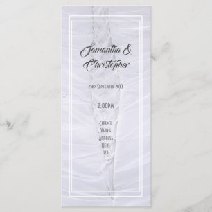 Programa de casamento da igreja de vestimenta bran