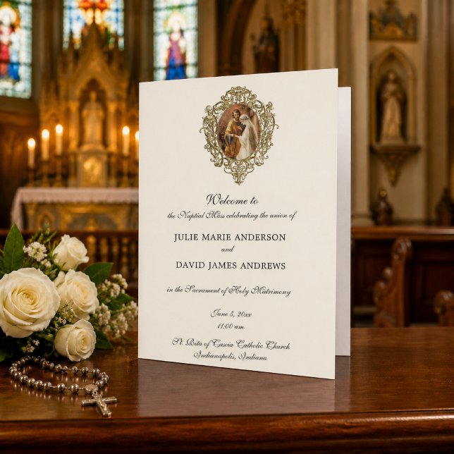 Programa de Casamento da Missa Latina Católica Tra (Criador carregado)