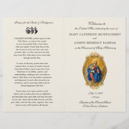 Programa de Casamento da Missa Latina de Nossa Sen
