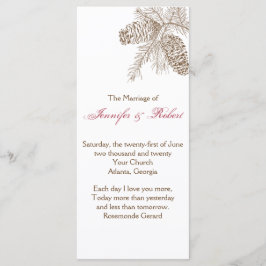 Programa de Casamento da Natureza Pine Cone