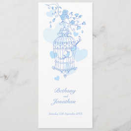 Programa de casamento da primavera azul de aves am