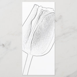 Programa de Casamento da primavera de Tulip Sketch