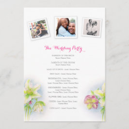 Programa de casamento da Watercolor primavera hell
