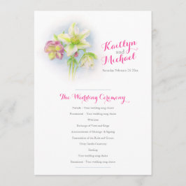 Programa de casamento da Watercolor primavera hell