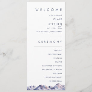 Programa de Casamento das Montanhas do inverno