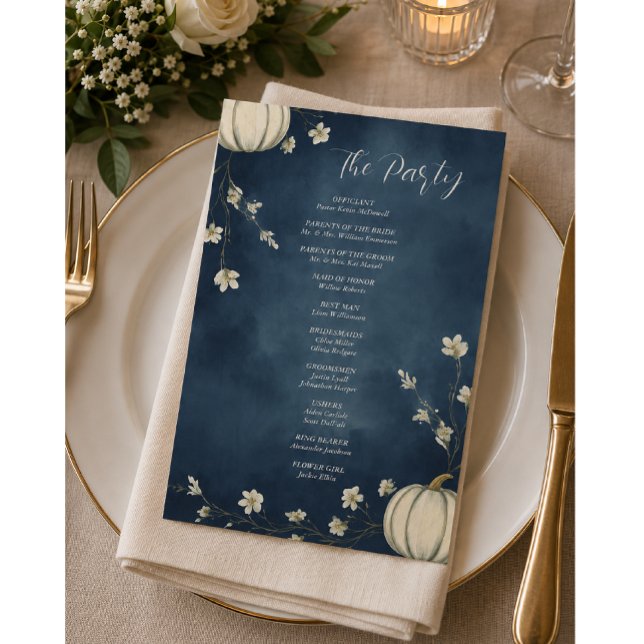Programa de Casamento de Abóbora de Outono Azul Ma (Criador carregado)