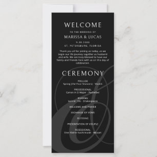 Programa de Casamento de Ampersand Negro de Script