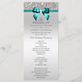 Programa de Casamento de Arcos de Diamante Teal Se