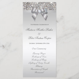 Programa de Casamento de Arcos Faux Silver Sequins