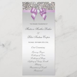 Programa de Casamento de Arcos Lilac Sequins Faux 
