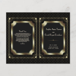 Programa de Casamento de Arte Deco do Excelente Do