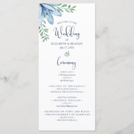 Programa de Casamento de Azul e Verde