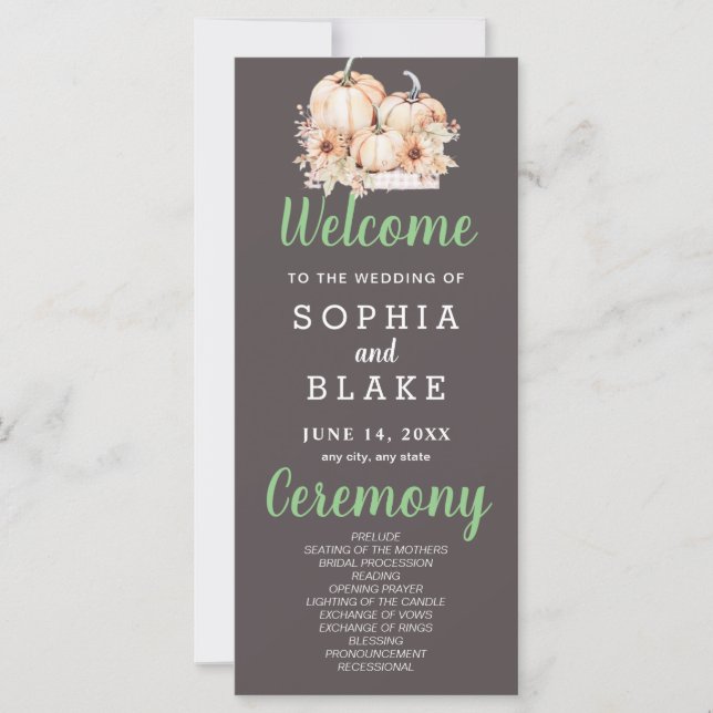 Programa de Casamento de Bombas e Girassóis (Frente)