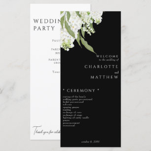 Programa de Casamento de Branca Legant B/W