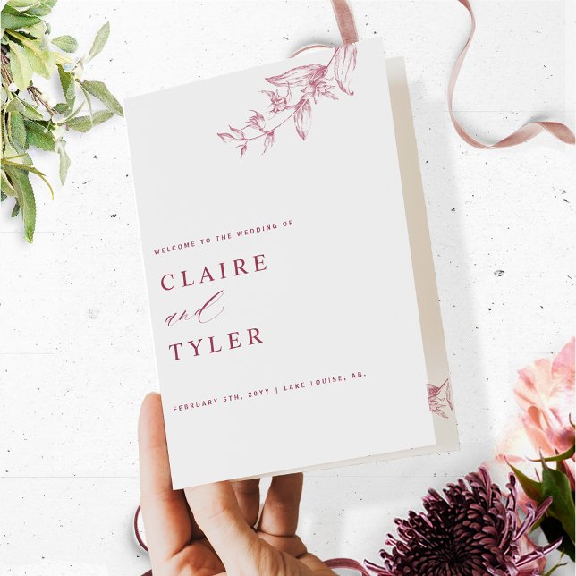 Programa de Casamento de Brancos Simples e Borgonh (Criador carregado)