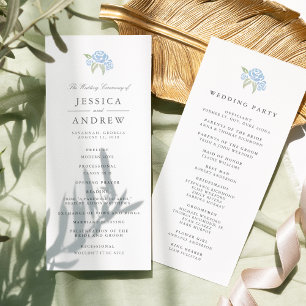 Programa de Casamento de Buquês   Azul de Cornflow