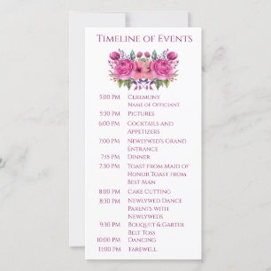 Programa de Casamento de Buquês com Flor Rosa-Wate