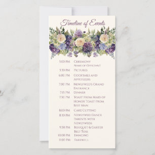 Programa De Casamento De Buquês De Flor Roxo Por A