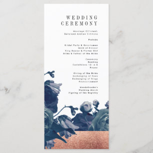 Programa de Casamento de Buquês Dourados para Ros