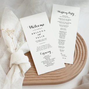 Programa de Casamento de Caligrafia Moderna