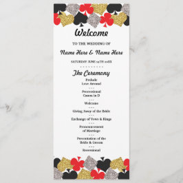 Programa de Casamento de Cartões Glitter em Las Ve