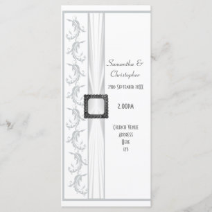 Programa de casamento de cinzas simples e de igrej