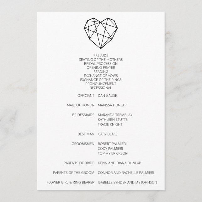 Programa de Casamento de Corações (Frente)