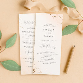 Programa de Casamento de Cores d'Água Rosa-Blush C