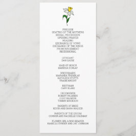 Programa de Casamento de Daffodil Minimalista